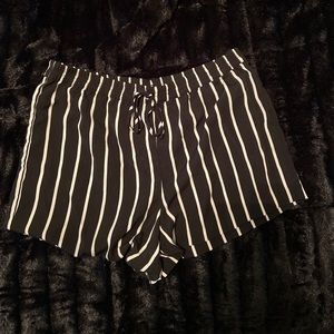 Pinstripe black and white shorts